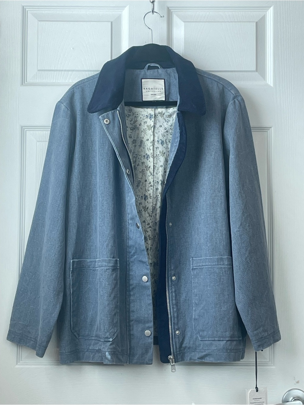 Bagatelle Collection Denim/Corduroy Barn Jacket | Chore Utility Equestrian Ranch - Picture 3 of 16